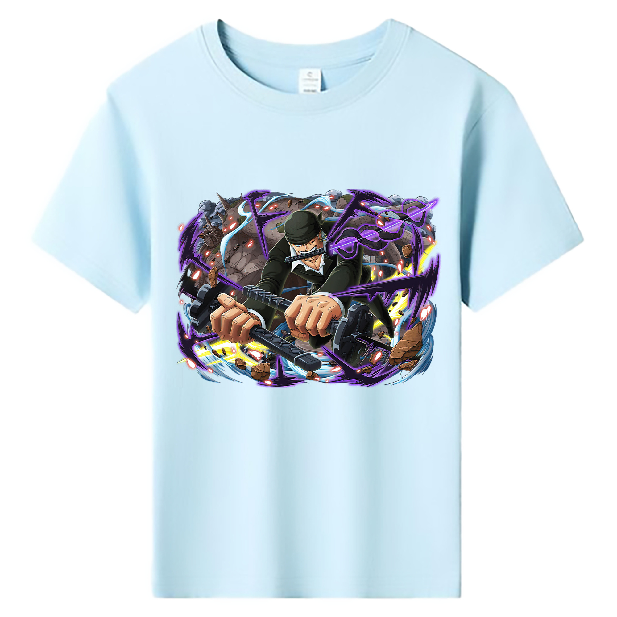 ワンピース ロロノア・ゾロ ONE PIECE Roronoa Zoro 綿100％キッズTシャツ（フロントプリント）